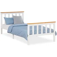 Homestyle4u Jugendbett 90 x 200 cm Weiß 1842