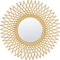 Beliani Wandspiegel natürlich Sonnenform - 60 cm Tagolu
