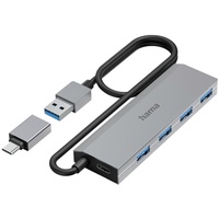 Hama USB Hub, 4x USB-A 3.0, 1x USB-A 3.0