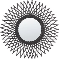 Beliani Wandspiegel Schwarz Sonnenform - 60 cm