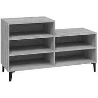 VidaXL Schuhregal Grau Sonoma 102x36x60 cm Holzwerkstoff