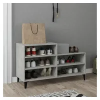 VidaXL Schuhregal Betongrau 102x36x60 cm Holzwerkstoff