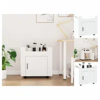 VidaXL Bürowagen Weiß 60x45x60 cm Holzwerkstoff