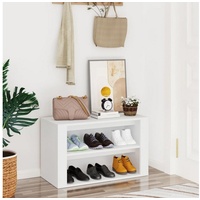 VidaXL Schuhregal Weiß 75x35x45 cm Holzwerkstoff