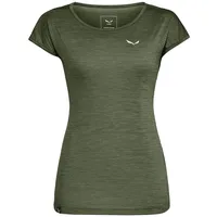 Salewa Puez Melange Dryton Kurzarm-t-shirt - Dark Olive Melange