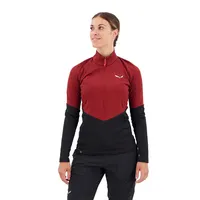 Salewa Puez Pullover Fleece Mit Halbem Reißverschluss - Syrah