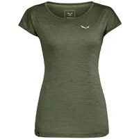 Salewa Puez Melange Dryton Kurzarm-t-shirt - Dark Olive Melange