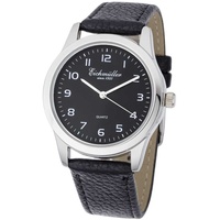 EICHMÜLLER Herrenuhr, RE1001, schwarz Lederband 39 mm,