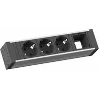 Bachmann Steckdosenleiste 0,20 m Schwarz 3 St.