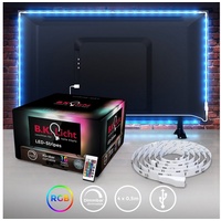 B.K.Licht LED-Streifen, LED TV Hintergrundbeleuchtung Backlight 2m USB RGB