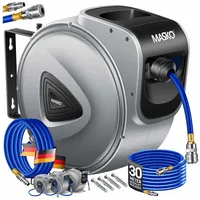 Masko MASKO® Druckluftschlauch Aufroller automatisch 1/4 Anschluss – Schlauchtrommel