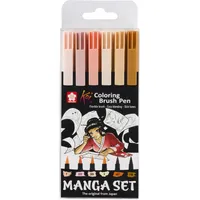 Sakura Koi Coloring Brush Pen Pinselstift Manga-Set sortiert, 6er-Set