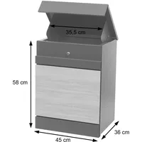 Mendler HWC-K41 verzinkt anthrazit-Holzoptik