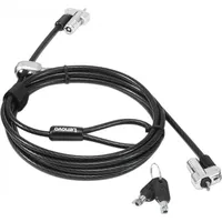 Lenovo Kensington NanoSaver Doppelkopf Kabelschloss, Notebook Security, Schwarz