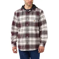 CARHARTT Flannel Fleece Lined Hooded SHIRT JAC malt XXL