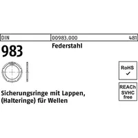 Industrial Quality Supplies DIN 983 Sicherungsringe mit Lappen Federstahl
