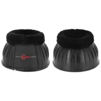 Covalliero Hufglocken Gummi mit Teddy-Fleece Größe Pony Schwarz