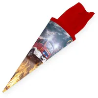 Itenga Schultüte itenga Geschwister Schultüte rund 35cm Feuerwehr