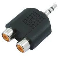 Omnitronic Audio-Adapter 2x Cinch-Buchse - 1x 3,5mm Klinken-Stecker Stereo