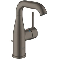 Grohe Essence Einhand-Waschtischbatterie M-Size Zugstangen-Ablaufgarnitur - hard graphite gebürstet