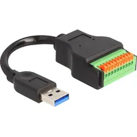 DeLock USB 3.2 Gen1 USB-A Stecker 10 Pin Terminalblock