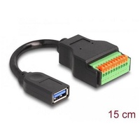 DeLock USB 3.2 Gen1 USB-A Stecker, 10 Pin Terminalblock