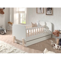 Vipack Kinderbett Kiddy 70 x 140 cm, inkl. Bettschublade,