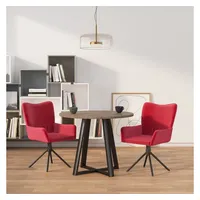 VidaXL Esszimmerstühle 2 Stk. Drehbar Weinrot Samt