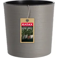 Kadax Blumentopf mit Holzspänen, "Lecce", Blumentopfschutz, 19cm, Grau)