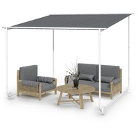 Blumfeldt Pergola, Metall Pavillon mit Polyester Schiebedach und Bodenrollen,