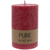 Richard Wenzel Wenzel Kerzen Olive Wax Kerze, Karminrot, 90x60