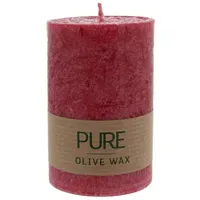Wenzel Olive Wax Kerze 90 x 60 mm karminrot