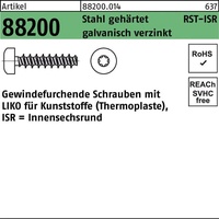 Industrial Quality Supplies Linsenkopfschraube für Kunstoffe VG 2,2x8 Stahl