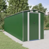 VidaXL Geräteschuppen Grün 192x689x223 cm Verzinkter Stahl