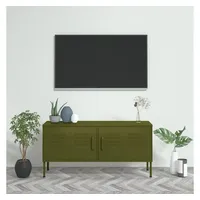 VidaXL TV-Schrank Olivgrün 105x35x50 cm Stahl