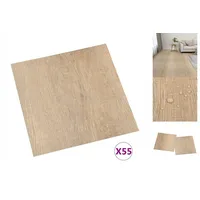 VidaXL PVC-Fliesen Selbstklebend 55 Stk. 5,11 m2 Braun