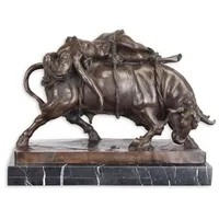 Casa Padrino Luxus Bronze Skulptur Stier und Frau Bronze