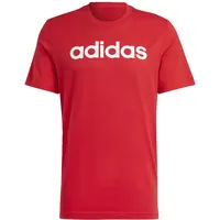 Adidas Essentials Single Jersey Linear Embroidered Logo T-Shirt rot