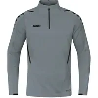 Jako Challenge Sweatshirt mit 1/4-Reißverschluss Kinder steingrau/schwarz 140