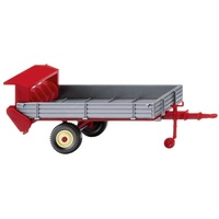 Wiking 088704 Fortuna Stalldung-Breitstreuer silber/karminrot