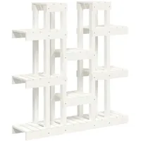 VidaXL Pflanzenständer 104,5 x 25 x 109,5 cm Weiß
