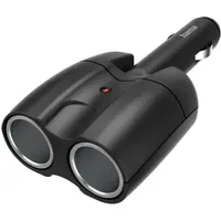 Hama Zigarettenanzünder Verteiler 2-fach 12V Gelenkstecker 180° schwarz