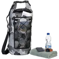 Relaxdays Dry Bag Rucksack 25 Liter - Grau