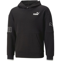 Puma Mädchen Power Colorblock Hoodie Tr G Sweat, Schwarz,