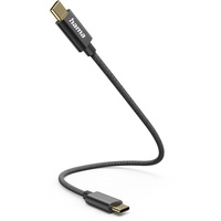 Hama USB-Ladekabel USB 2.0 USB-C® Stecker, USB-C® Stecker Schwarz