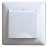 Günsan Visage Steckdose mit Deckel Unterputz Weiss,