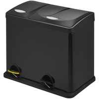 Svita TC2 Combo26 Papierkorb Mülleimer Mülltrennung Edelstahl 8L+18L Silber