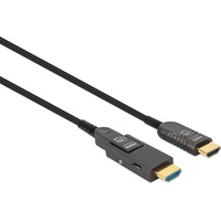 Manhattan Aktives optisches High Speed HDMI-Glasfaserkabel mit abnehmbarem Stecker,