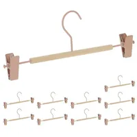 Relaxdays 10er Set Hosenbügel rosa Hellbraun,Pink