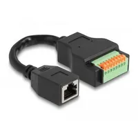 DeLock RJ45 Kabel Cat.5e Buchse zu Terminalblock Adapter mit